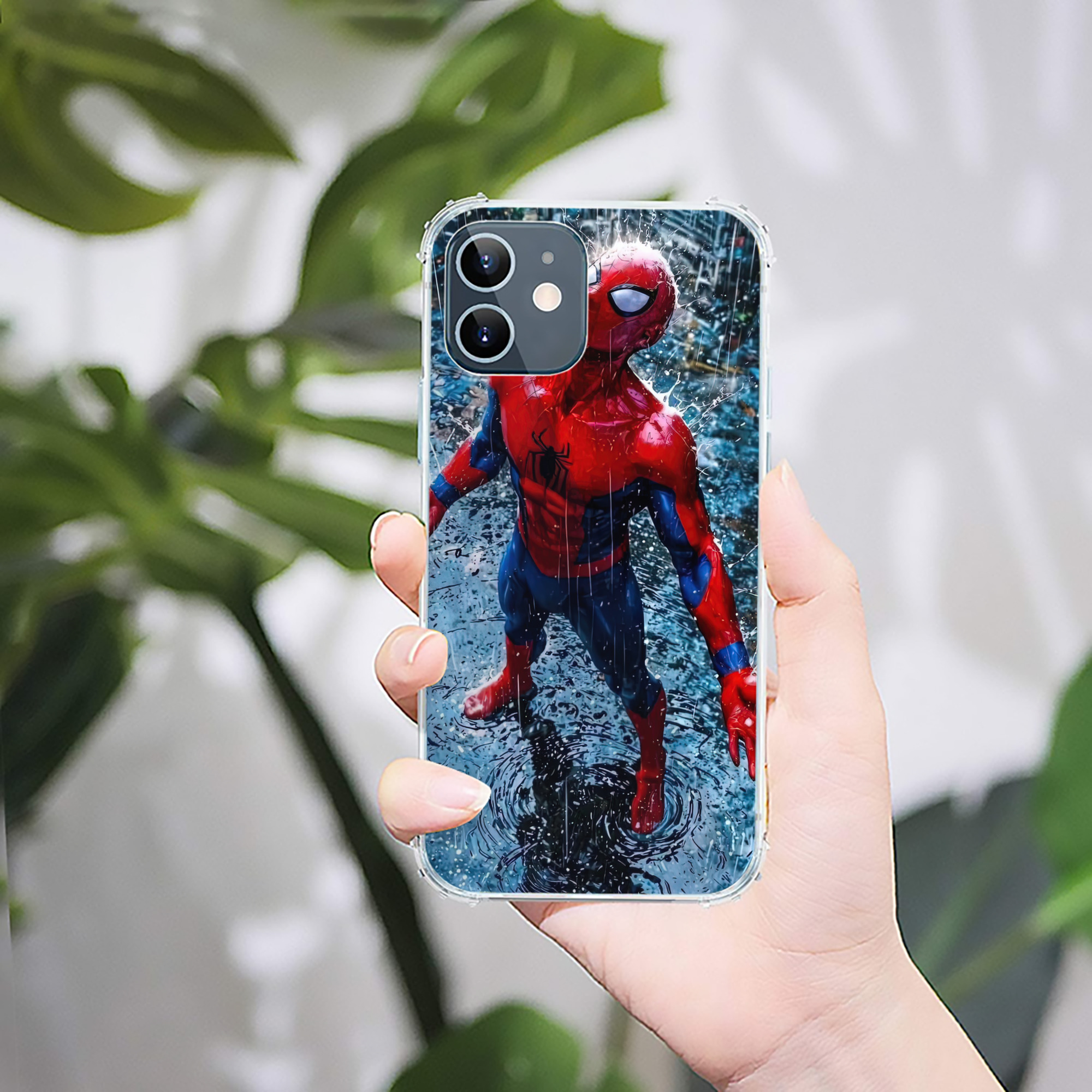 （画像用） Spider Man スパイダーマン 【iPhone 12シリーズ対応】透明スマホケース（クリアソフトケース）